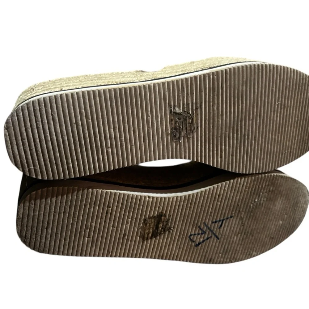 See by Chloe Glyn Espadrilles Wedge Black Leather Ankle Strap Sandals Sz 40